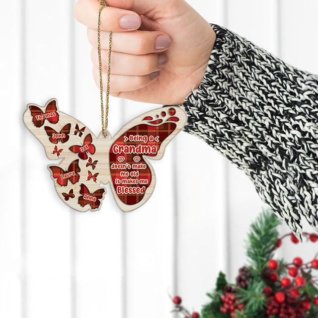 Personalized Family Christmas Ornament, Family Name, Butterfly Ornaments, Christmas Shape Ornament 2 Layer