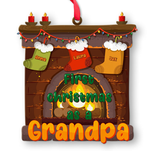 Personalized Family Christmas Ornament, Family Name, Wood Burning Stoves , Christmas Shape Ornament 2 Sides