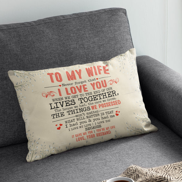 Letter Pillow, Custom Name, Gift For Wife