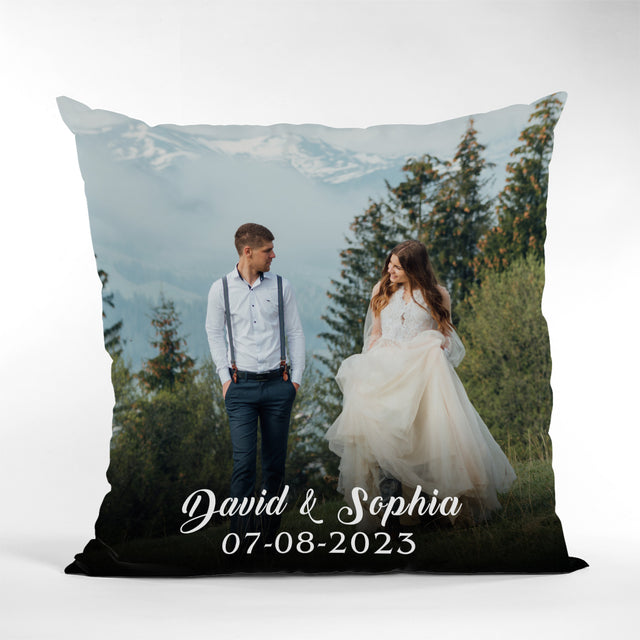 Anniversary Gift, Custom Photo Pillow