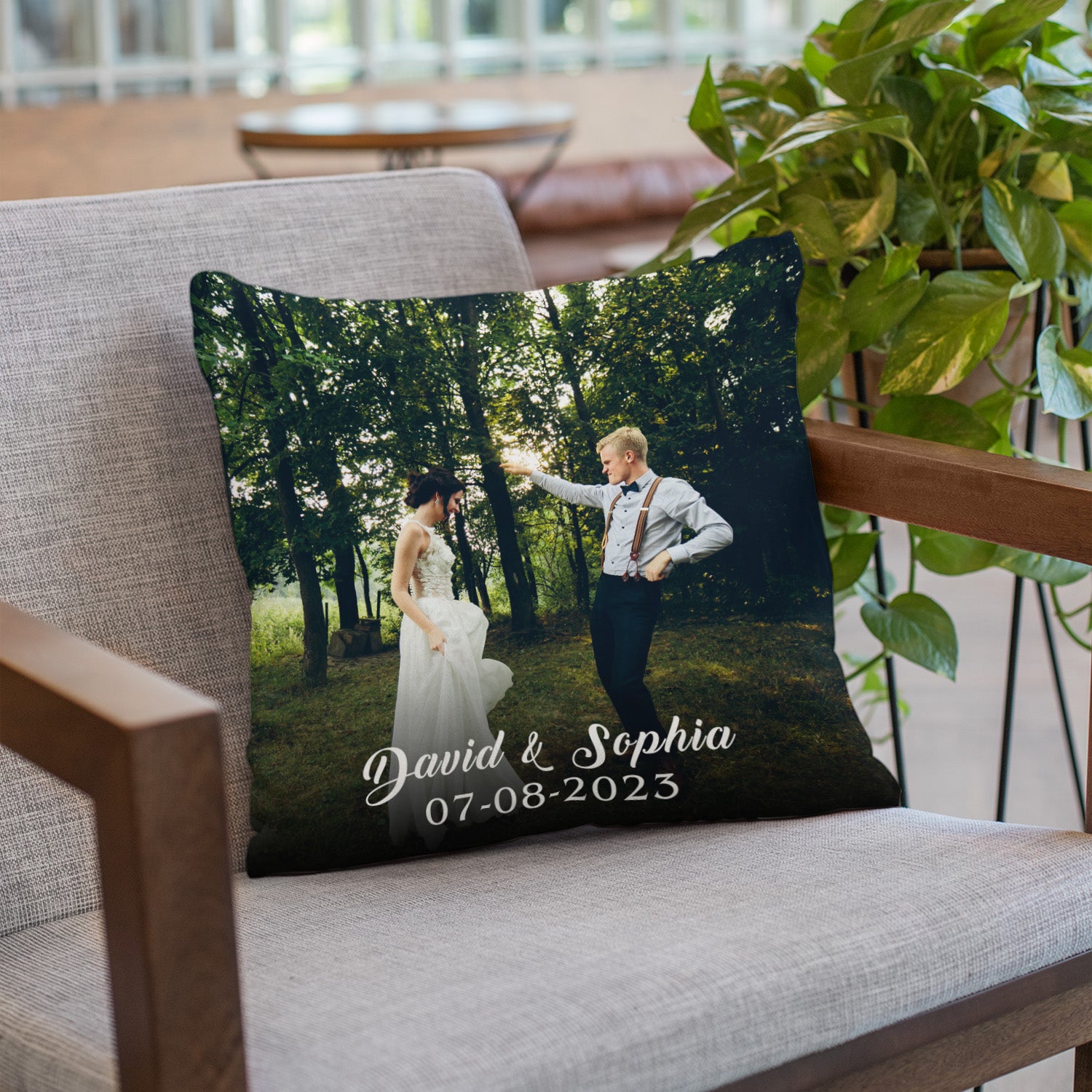 Anniversary Gift, Custom Photo Pillow