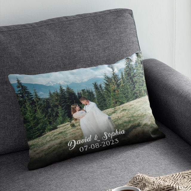 Anniversary Gift, Custom Photo Pillow