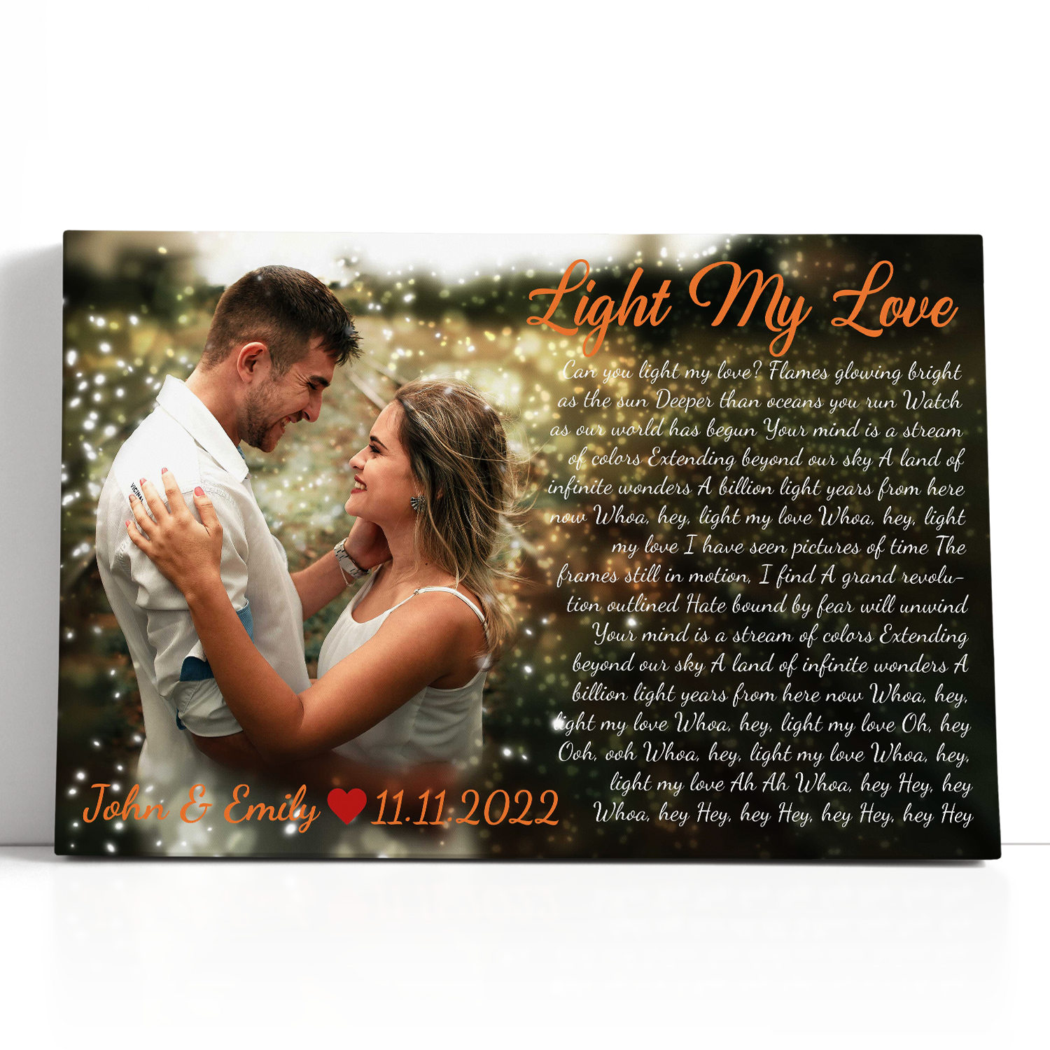 Custom Song Lyrics & Photo, Gift For Couples