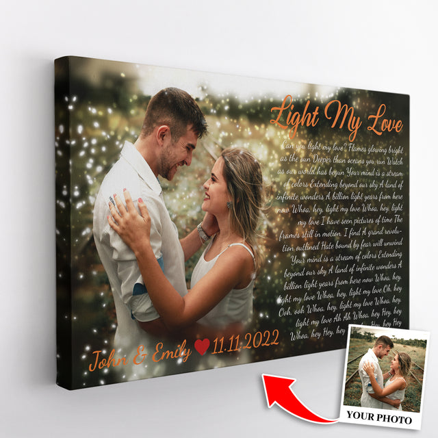 Custom Song Lyrics & Photo, Gift For Couples