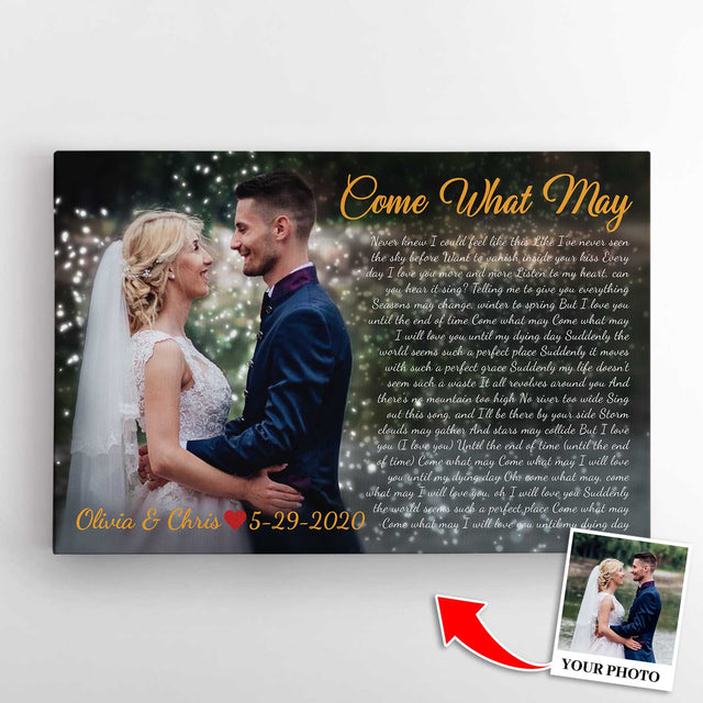 Custom Song Lyrics & Photo, Gift For Couples