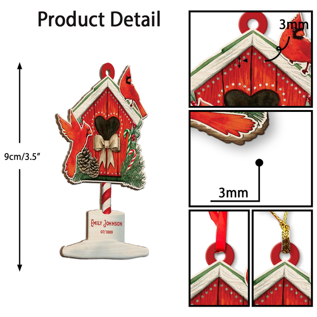 Custom Christmas Mailbox, Christmas Shape Ornament 2 Sides
