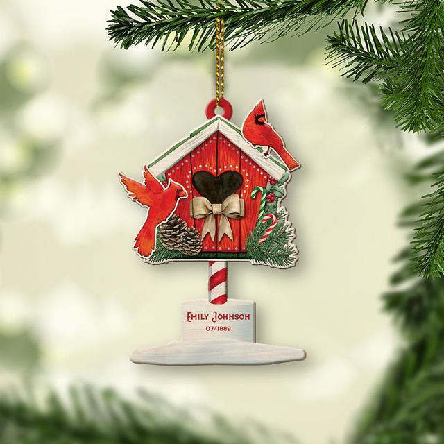Custom Christmas Mailbox, Christmas Shape Ornament 2 Sides