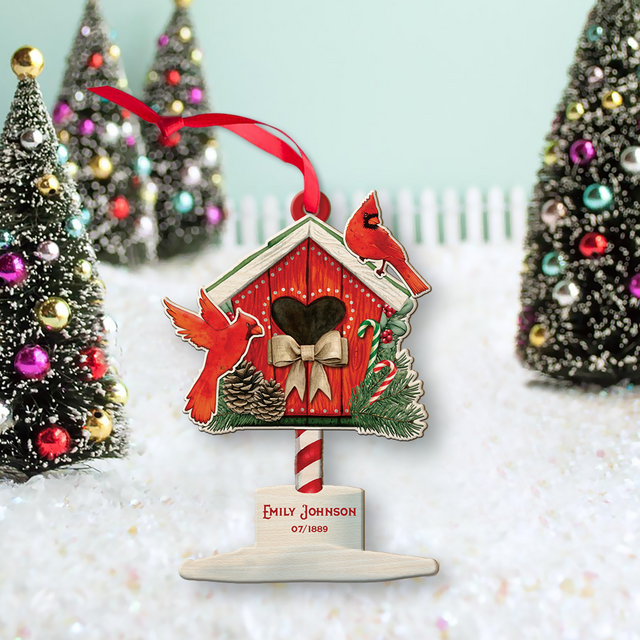 Custom Christmas Mailbox, Christmas Shape Ornament 2 Sides