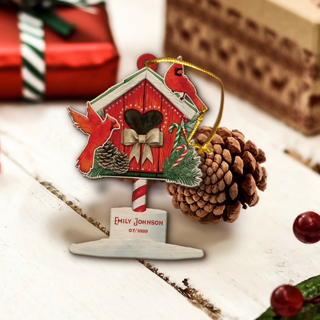 Custom Christmas Mailbox, Christmas Shape Ornament 2 Sides
