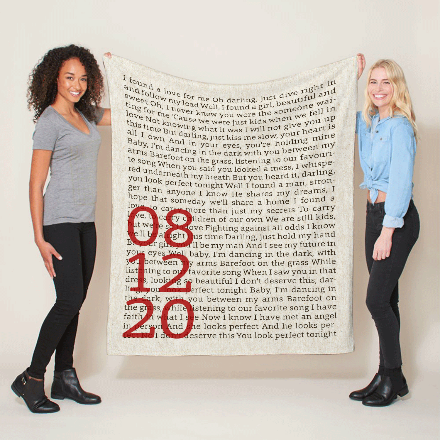 Custom Date, Song Lyrics Blanket