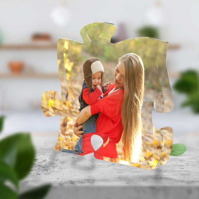 Custom Mother Daughter Puzzle Plaque, One Photo Uploaded
