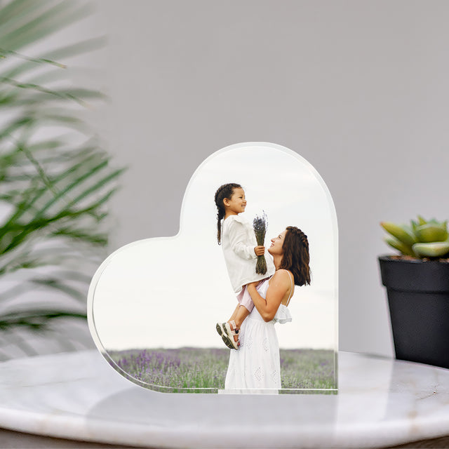 Custom Mother Daughter Heart Acrylic Plaque