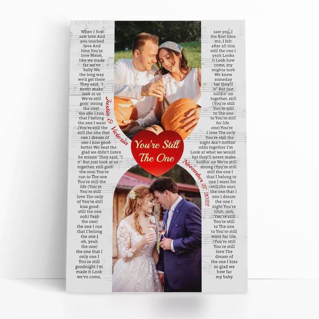 Custom Song Lyrics & Photo, Canvas Prints