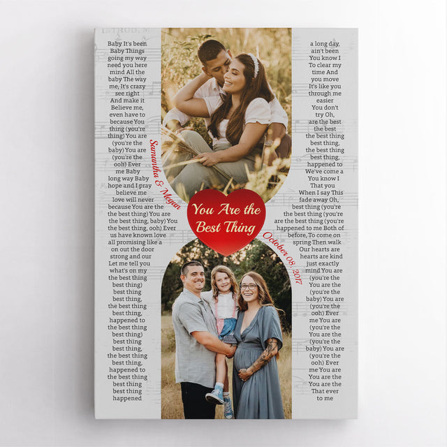 Custom Song Lyrics & Photo, Canvas Prints