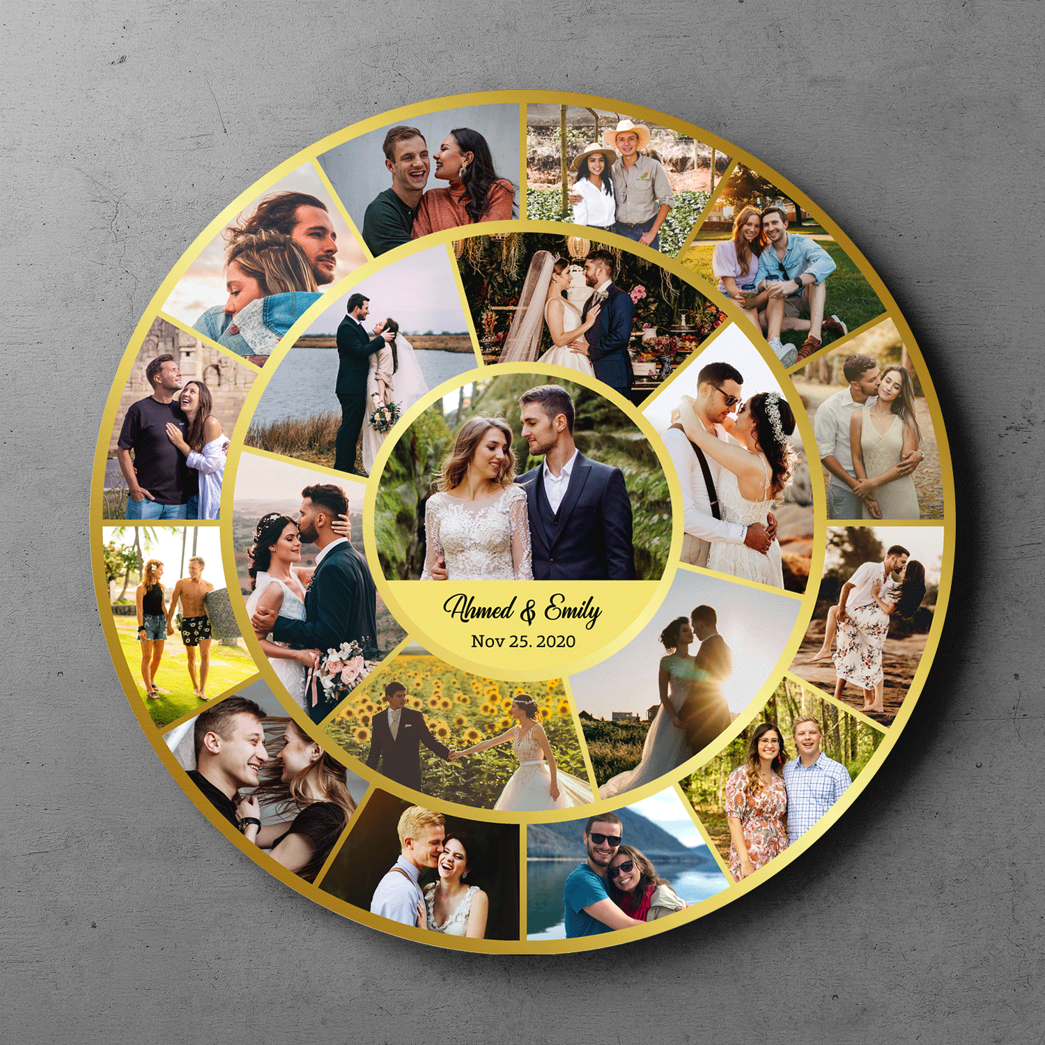 Peronalized Upload Photo & Text, Vinyl Record Style