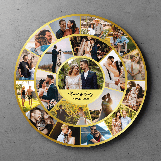 Peronalized Upload Photo & Text, Vinyl Record Style