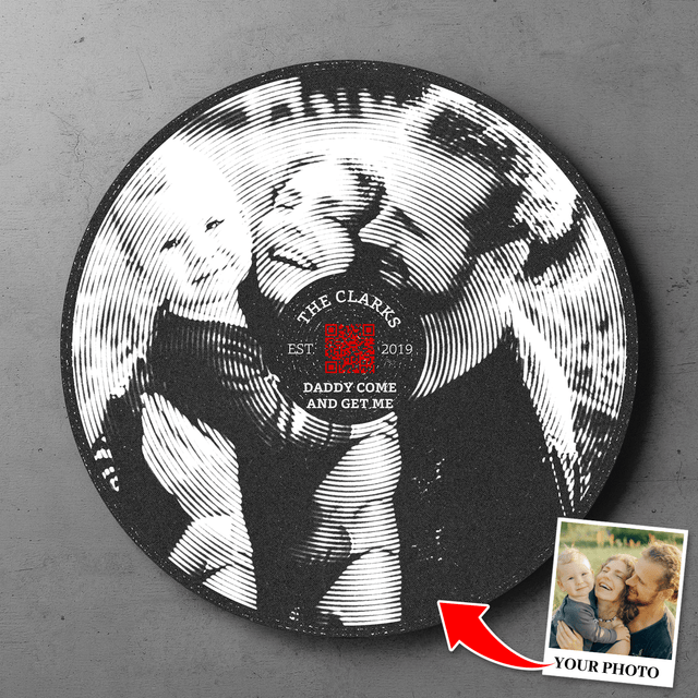 Custom Black And White Style, Round Wood Sign