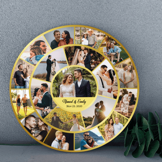 Peronalized Upload Photo & Text, Vinyl Record Style