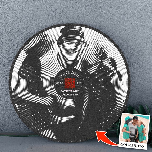 Custom Black And White Style, Round Wood Sign