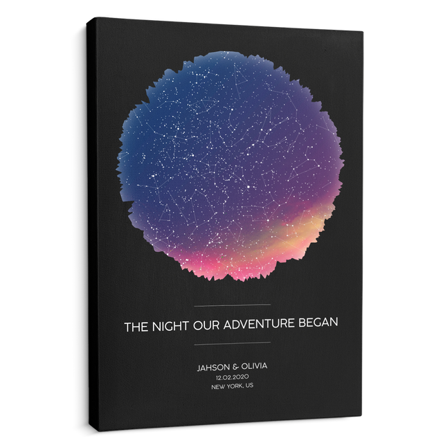 Customizable Night Sky And Custom Text City Background