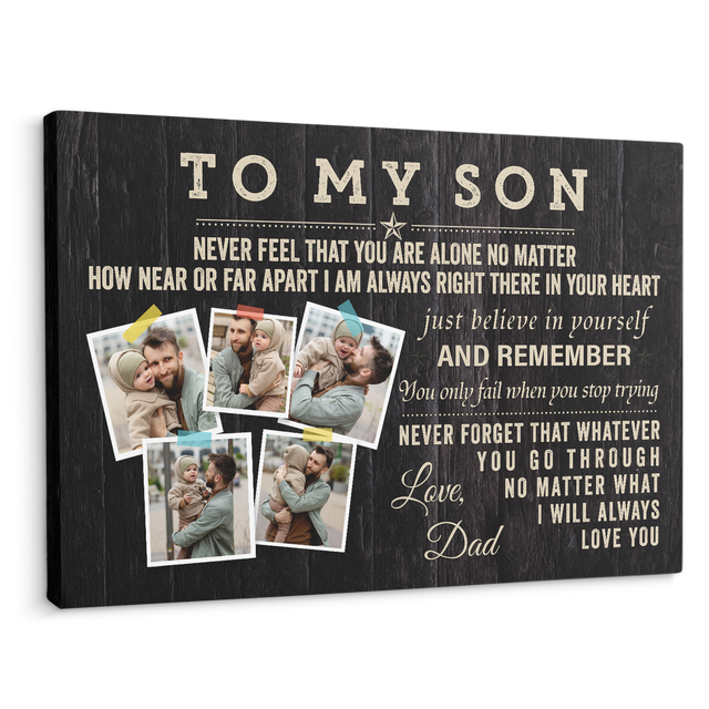 Custom Photo, Gift For Son, Canvas Wall Art