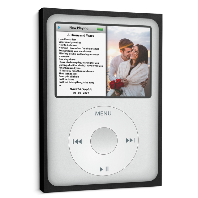 Custom Song Lyrics, Custom Photo And Text, iPod Classic, Canvas