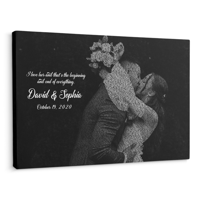 Custom Portrait Music Song Lyric, Canvas Wall Art