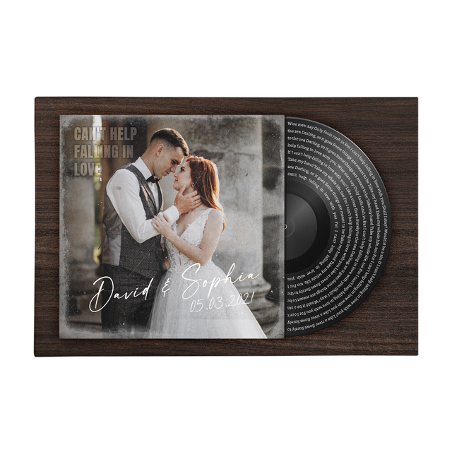 Personalized Photo Name Date, Photo And Vinyl Record