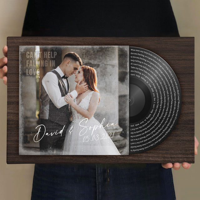 Personalized Photo Name Date, Photo And Vinyl Record