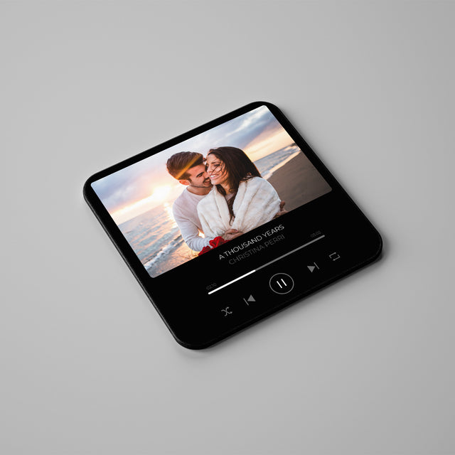 Custom Coasters, Upload Photo, Custom Song Name And Text, Stone Coasters Set Of 4