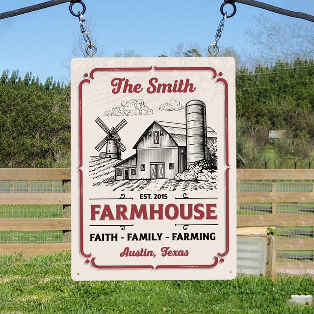 Customizabled Farm Sign, Faith, Family, Farming