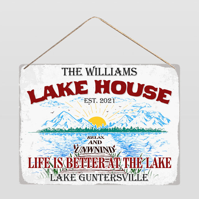 Customizabled House Sign, Lake House, Life Is Better At The Lake