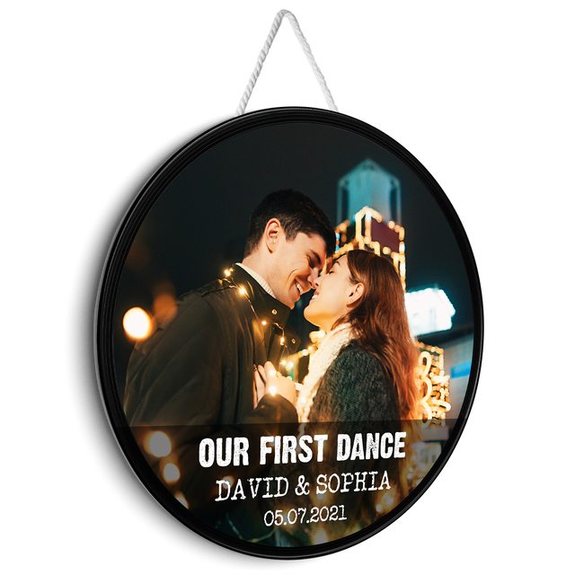 Custom Round Sign, Customizable Photo And Text