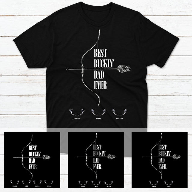 Best Buckin Dad Ever Personalized Shirt