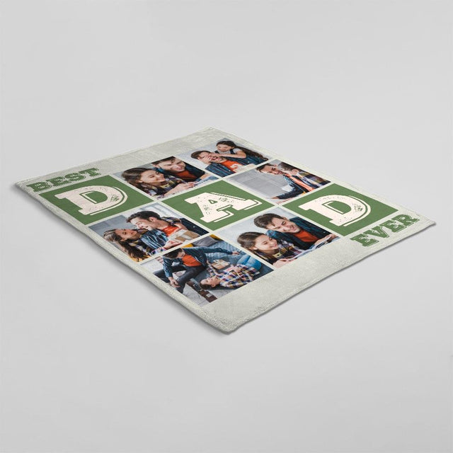 Best Dad Ever, Custom Photo Blanket