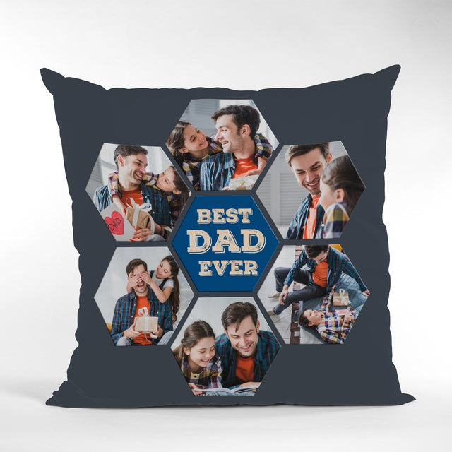Best Dad Ever, Custom Photo Hexagon Pillow