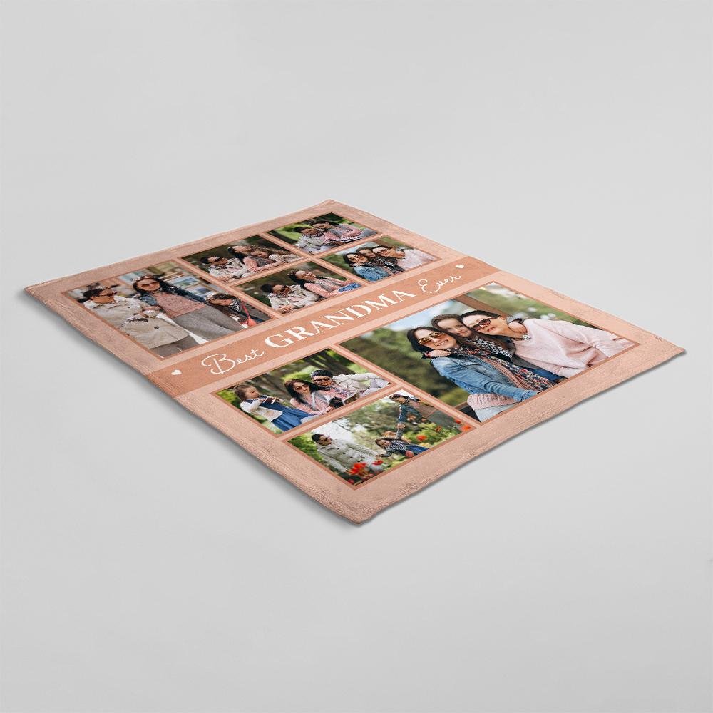 Best Grandma Ever, Custom Photo Blanket
