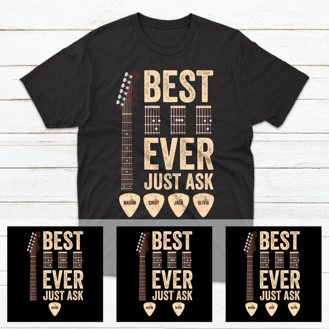 Best Guitar Dad Ever Personalized Shirt