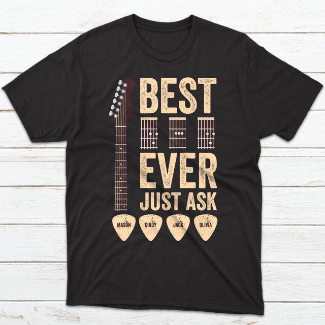 Best Guitar Dad Ever Personalized Shirt