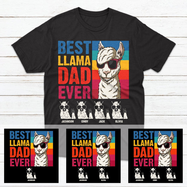 Best Llama Dad Ever Personalized Shirt