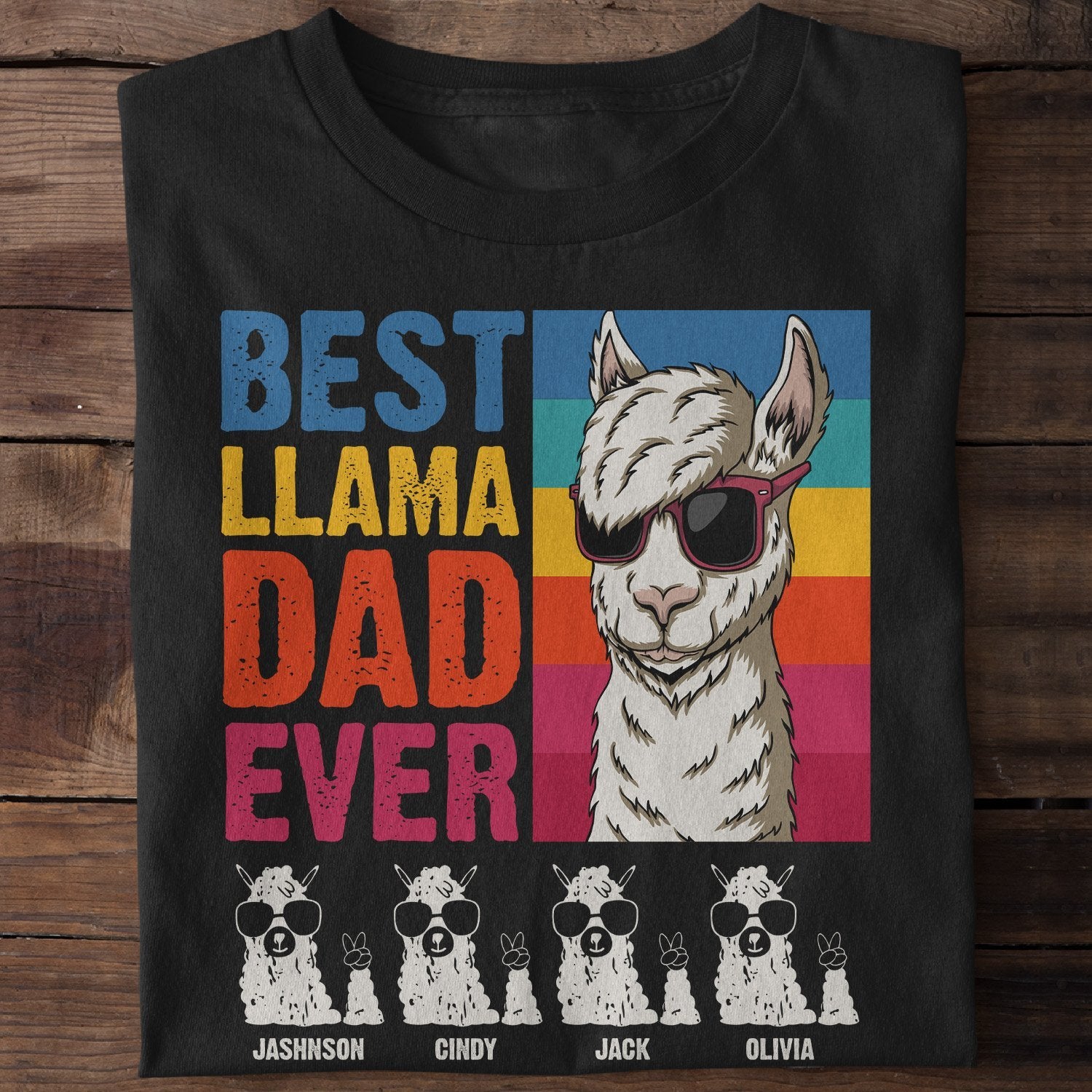 Best Llama Dad Ever Personalized Shirt