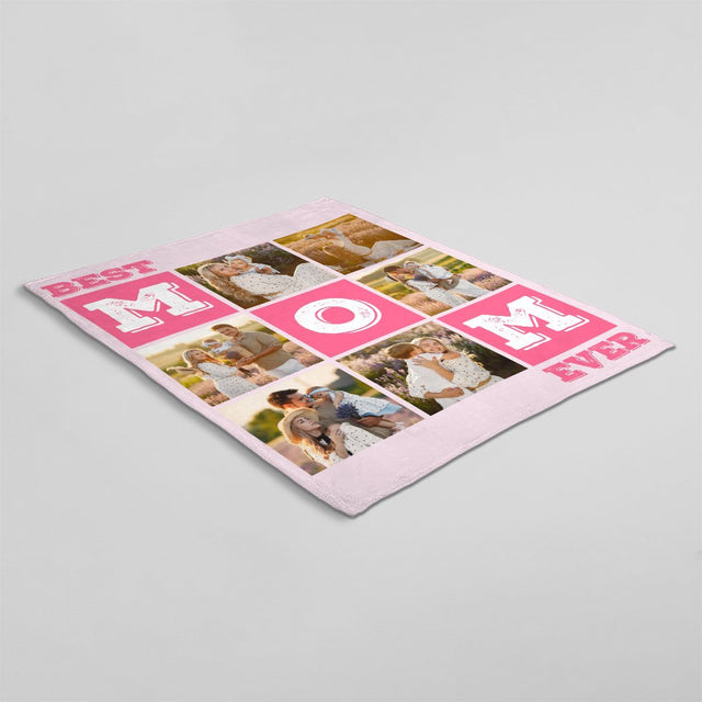 Best Mom Ever Custom Collage Photo Blanket