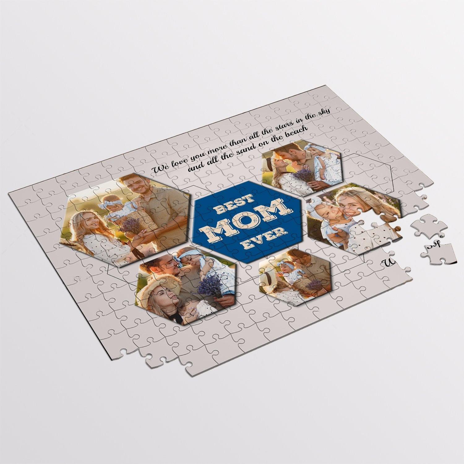Best Mom Ever Custom Photo Collage Personalized Name And Text Jigsaw Puzzles