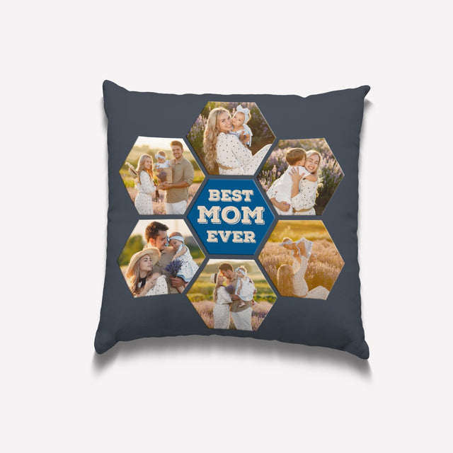 Best Mom Ever, Custom Photo Hexagon Pillow