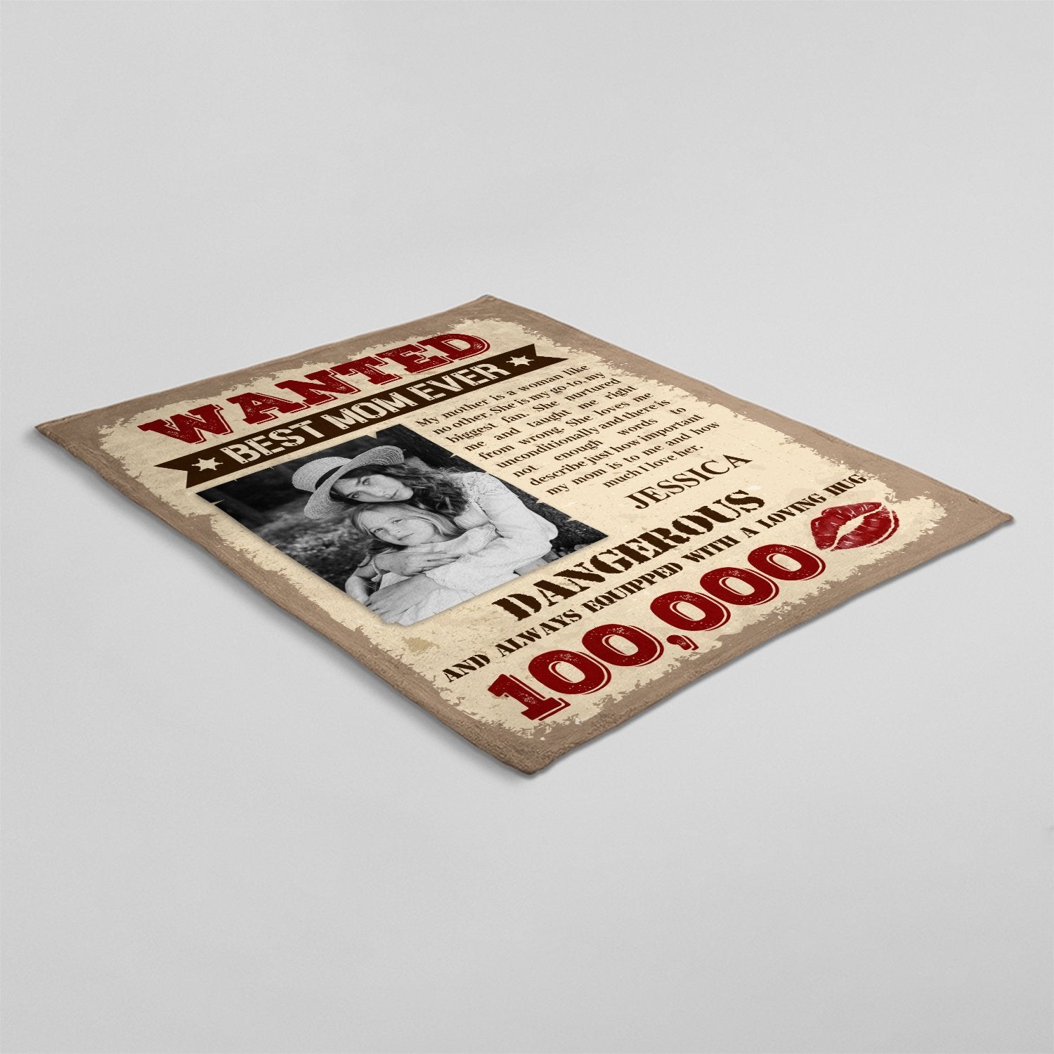Best Mom Ever, Dangerous And Always Equipped With A Loving Hug, Custom Photo Blanket
