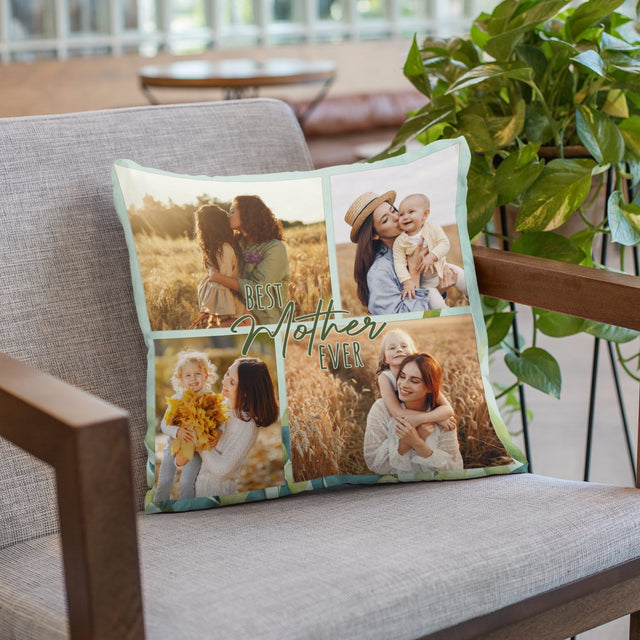 Best Mother Ever, Custom Photo Pillow