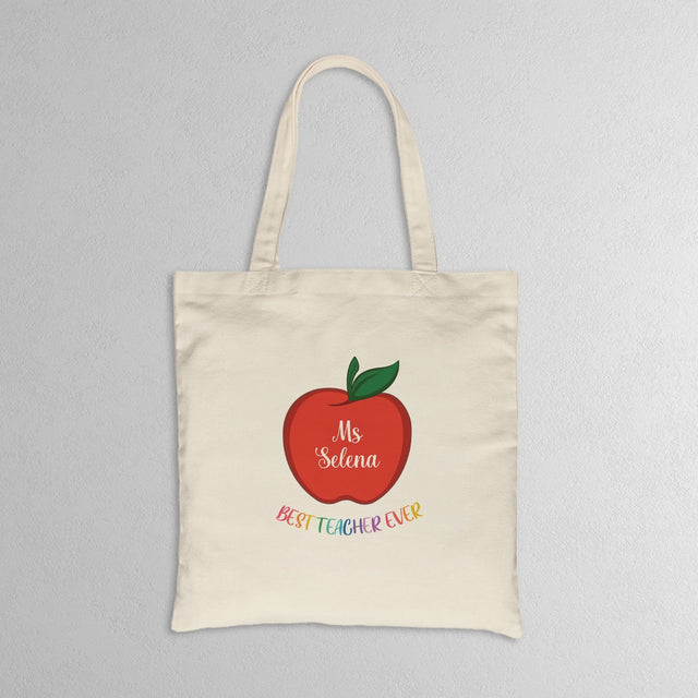 Best Teacher Ever, Custom Tote Bag