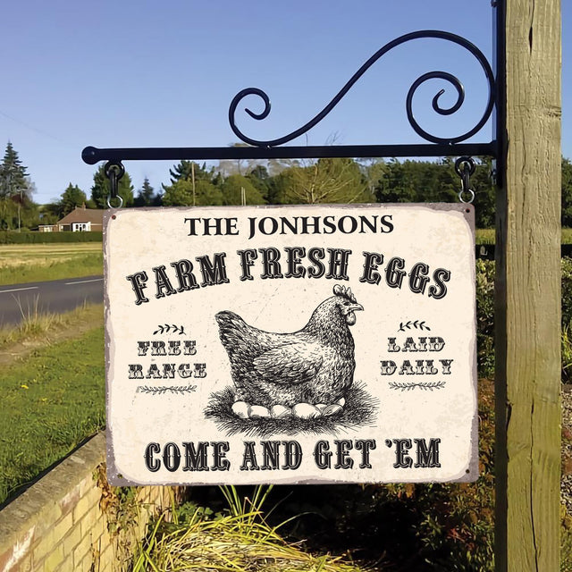 Chicken Coop, Farm Fresh Eggs Come And Get Em, Customized Farm Sign