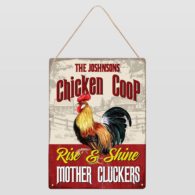 Chicken Coop Sign, Rise And Shine, Custom Farm Sign