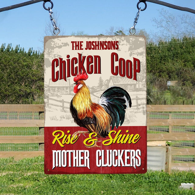Chicken Coop Sign, Rise And Shine, Custom Farm Sign
